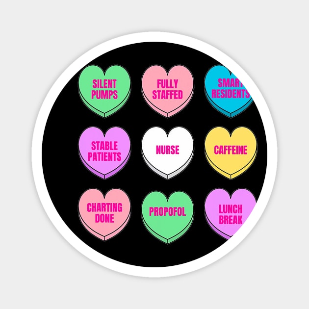 Silent Pumps Fully Staffed Nurse Valentine Day Magnet by jadolomadolo